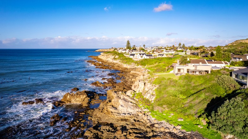 Klipper og havet i Hermanus